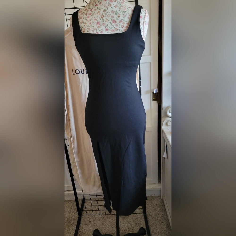 NBD Classic Black Square Neck Tank Dress SIZE Small - Picture 2 of 10
